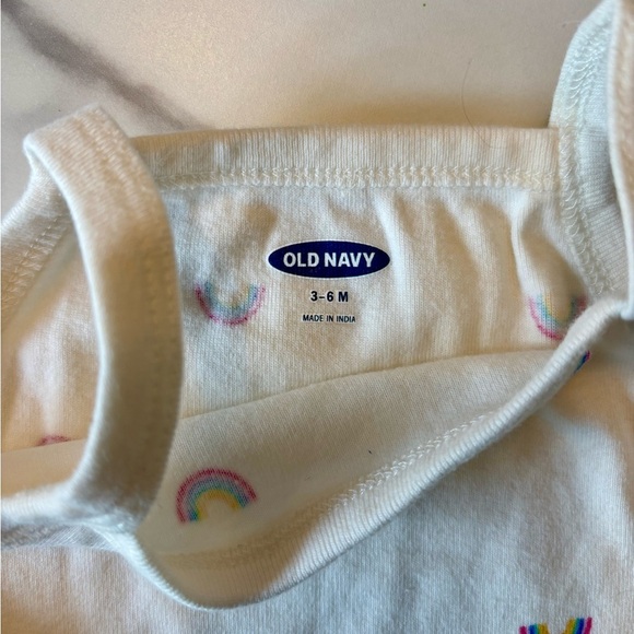 Baby Rainbow and Blue Ruffle Tank Bodysuits Set - Picture 3 of 5